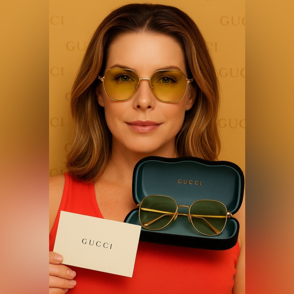 🎁Gucci Ladies 59mm Cream/Gold
Stunning Sunglasses!!